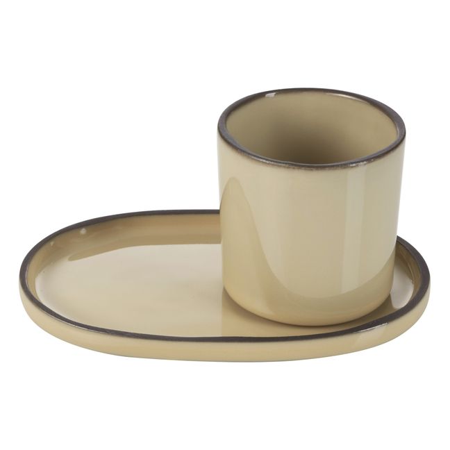 Caractère Porcelain Plate Holder - Set of 6 Nutmeg