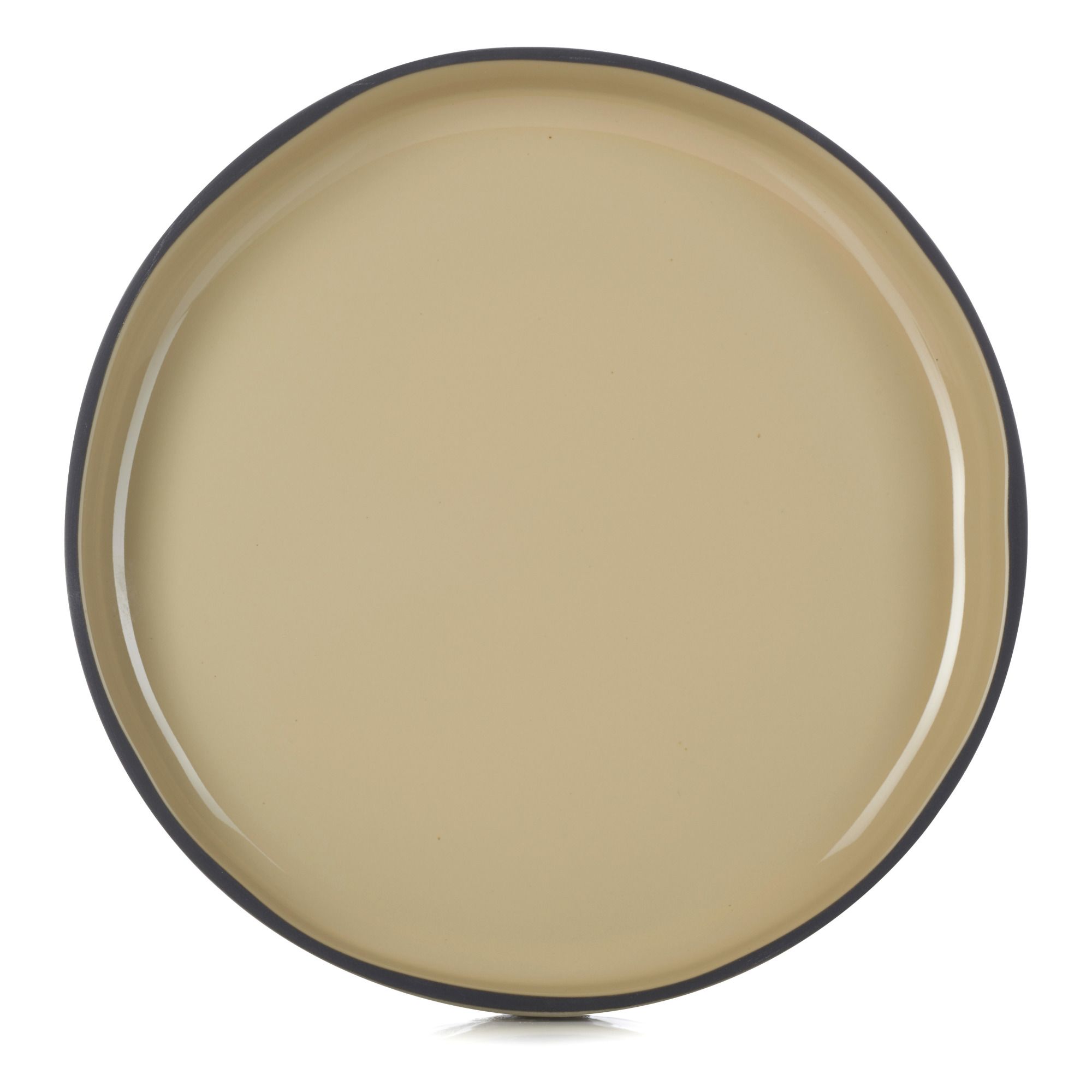 Revol - Assiette Caractère en porcelaine 23 cm - Set de 4 - Muscade