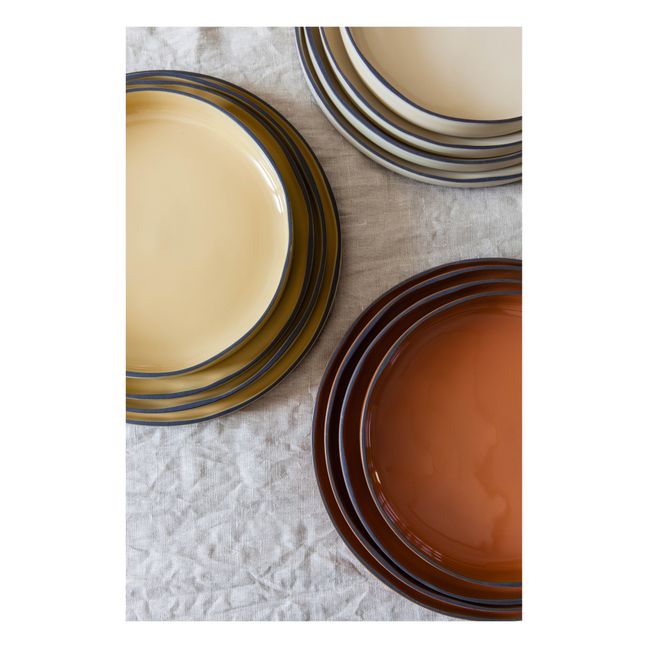 Caractère Porcelain Plates 23 cm - Set of 4 Nutmeg