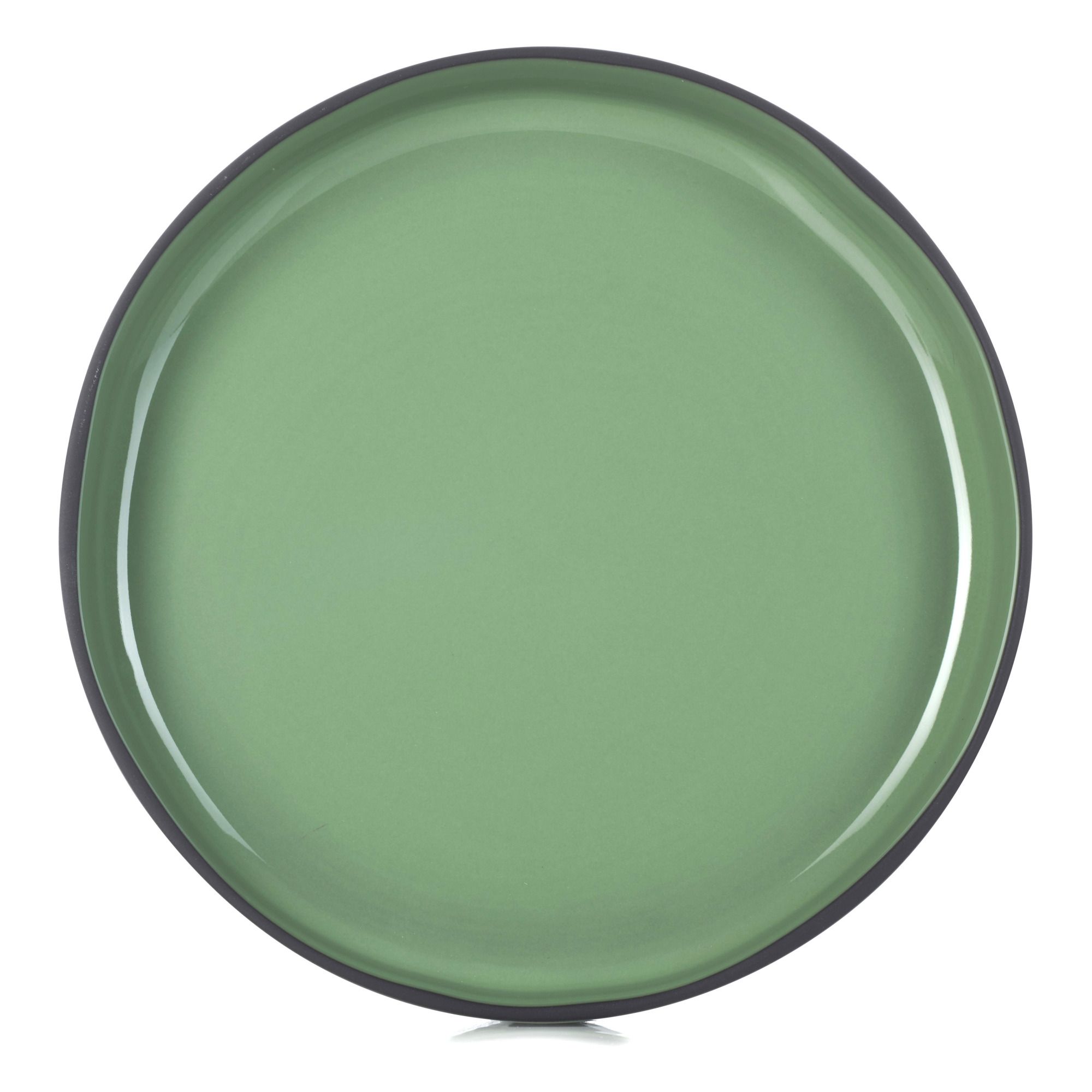Revol - Assiette Caractère en porcelaine 23 cm - Set de 4 - Vert Menthe