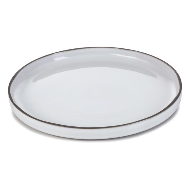 Assiette Caractère en porcelaine 26 cm - Set de 4 Blanc Cumulus