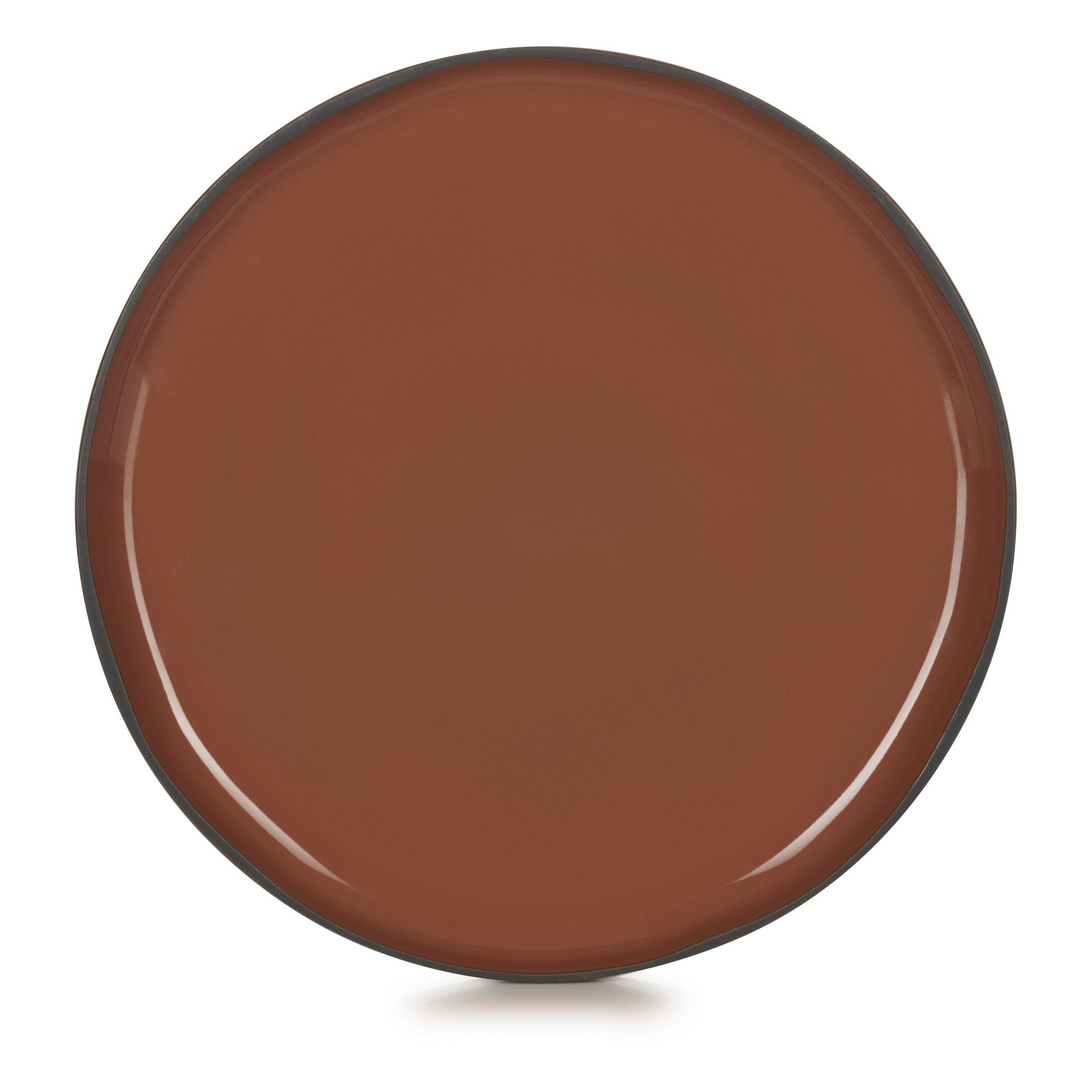 Revol - Assiette Caractère en porcelaine 26 cm - Set de 4 - Cannelle