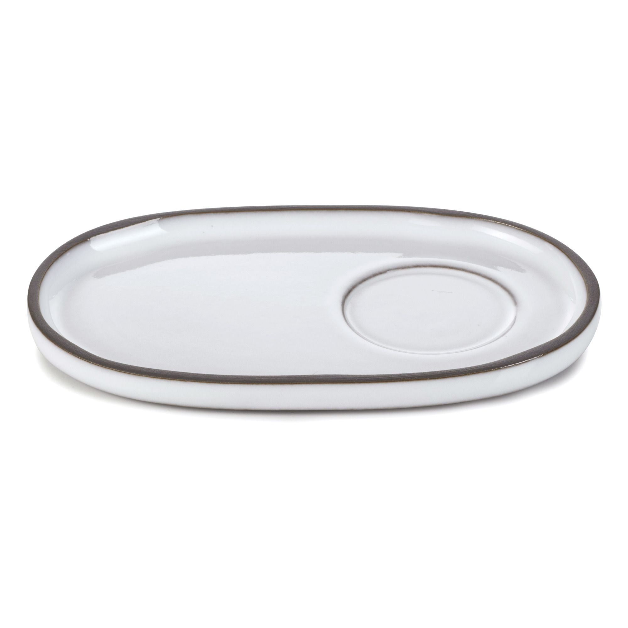 Revol - Sous-tasse Caractère en porcelaine - Set de 6 - Blanc Cumulus