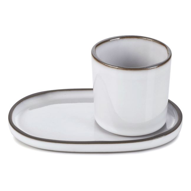 Caractère Porcelain Plate Holder - Set of 6 Blanc Cumulus
