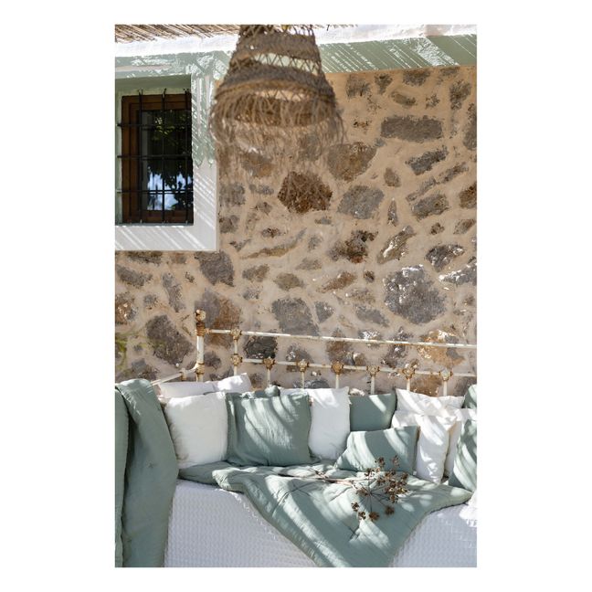 Rectangular Organic Cotton Cushion | Sage Green S049