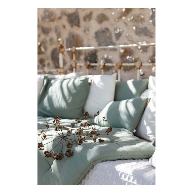 Rectangular Organic Cotton Cushion | Sage Green S049