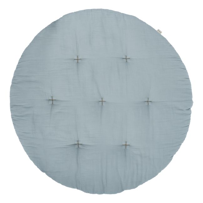 Round Organic Cotton Futon Rug | Sweet Blue S046