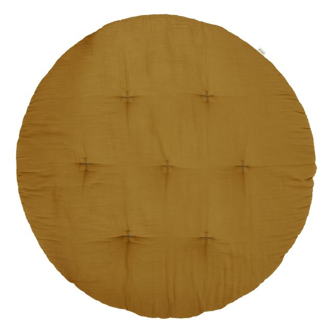 Alfombra Futon redonda de algodón orgánico | Gold S024