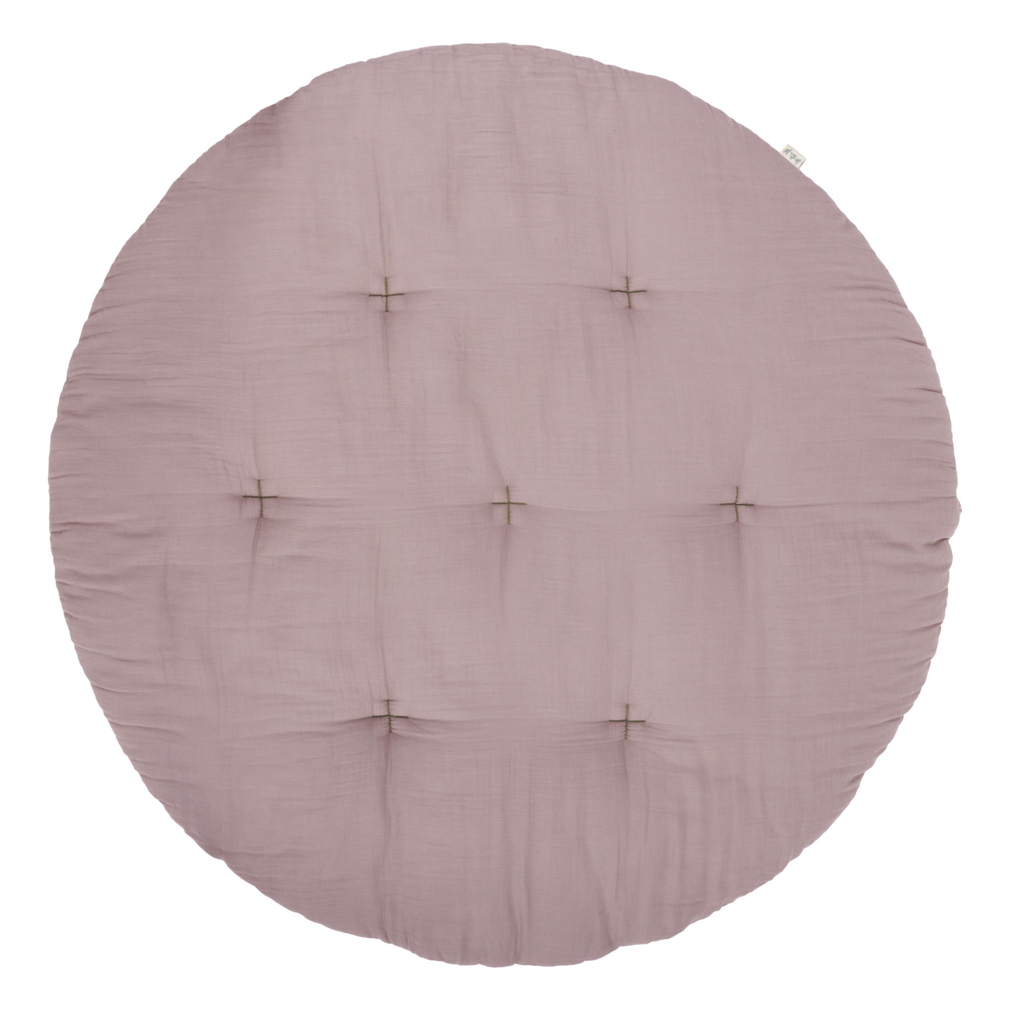 Round Organic Cotton Futon Rug Dusty Pink S007- Product image n°0