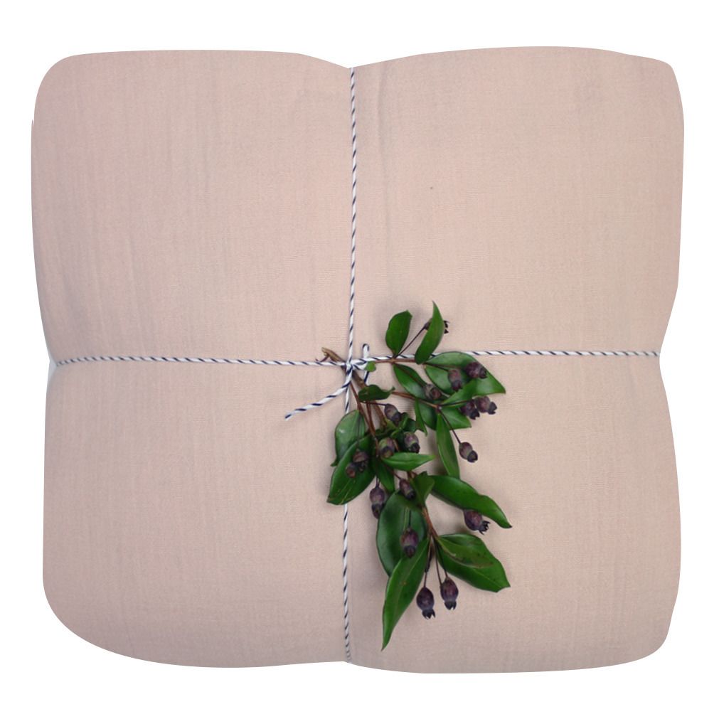 Organic Cotton Muslin Duvet Cover Powder pink Lab Design Adult