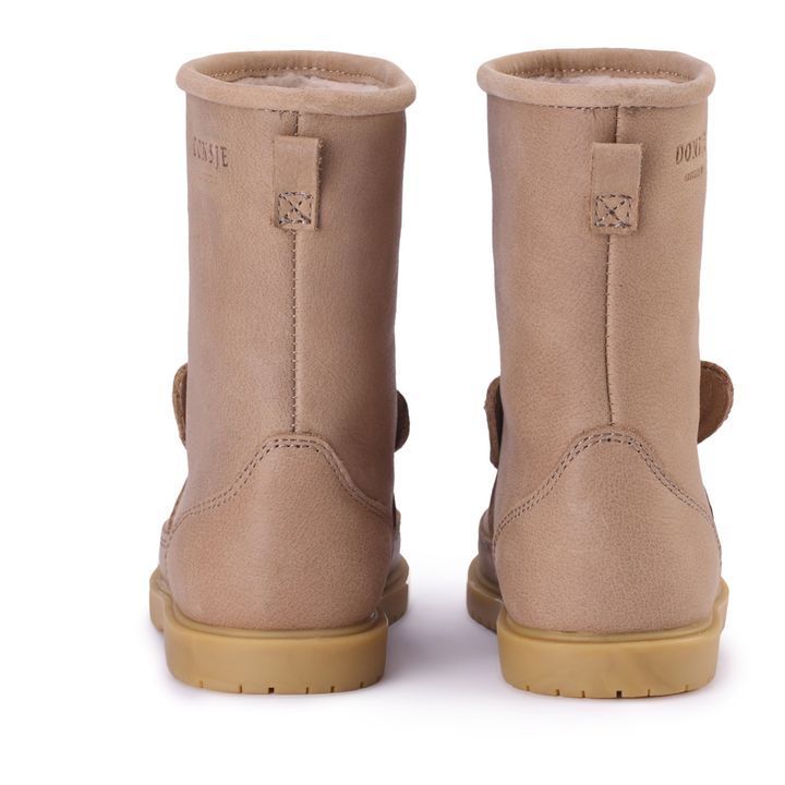 Donsje Wadudu Rabbit Furlined Boots Taupe grey Smallable