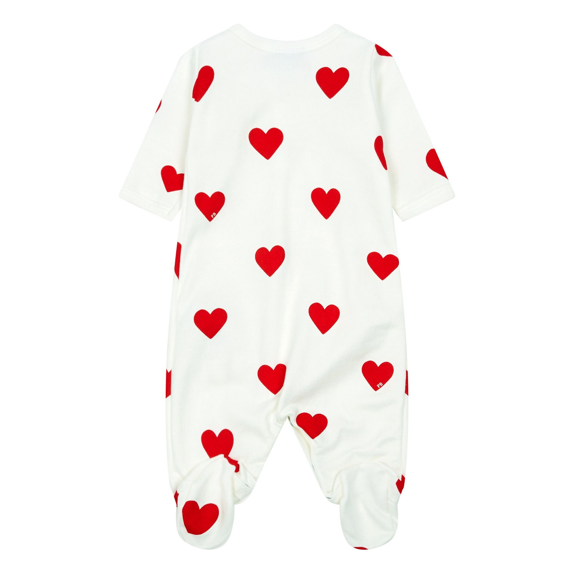 pyjama petit bateau blanc coeur rouge