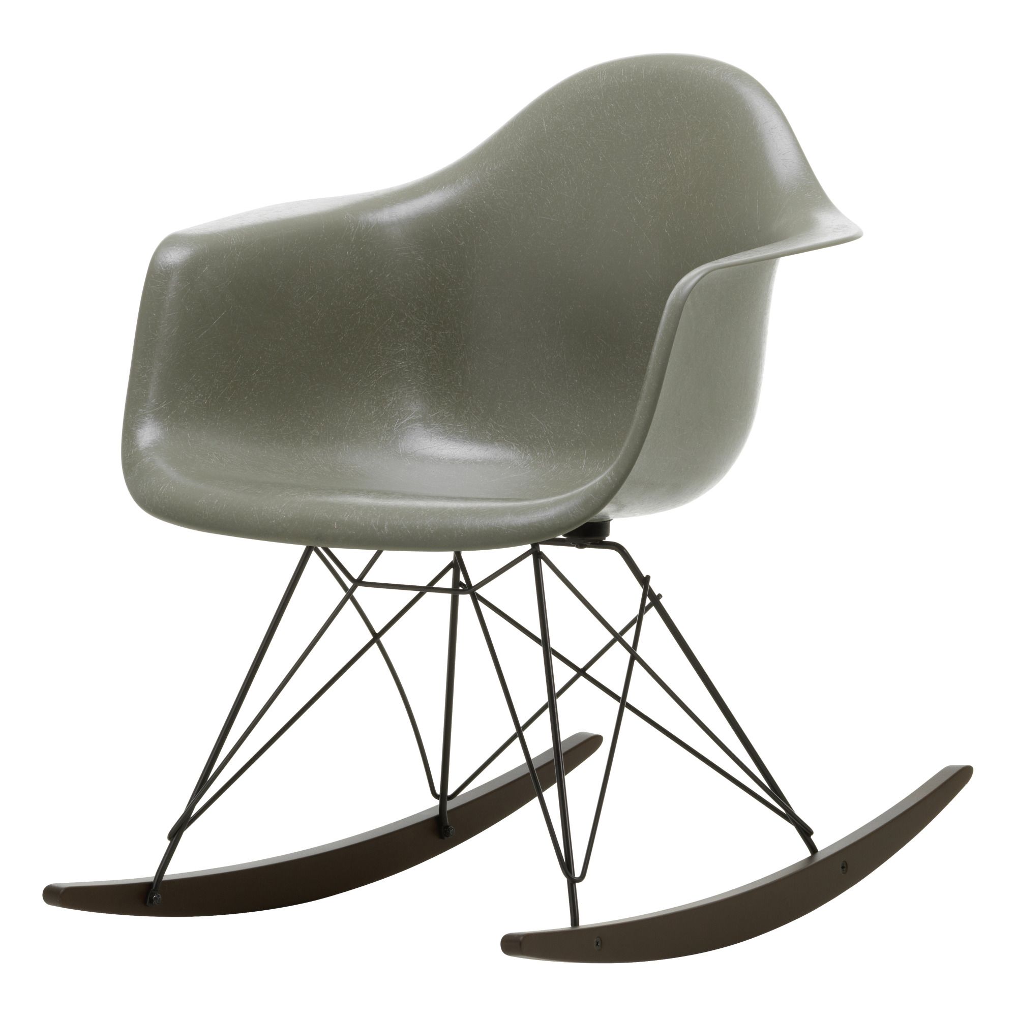 Vitra - Fauteuil RAR Fiberglass - piètement chromé - Charles & Ray Eames - Eames Seam Foam Green