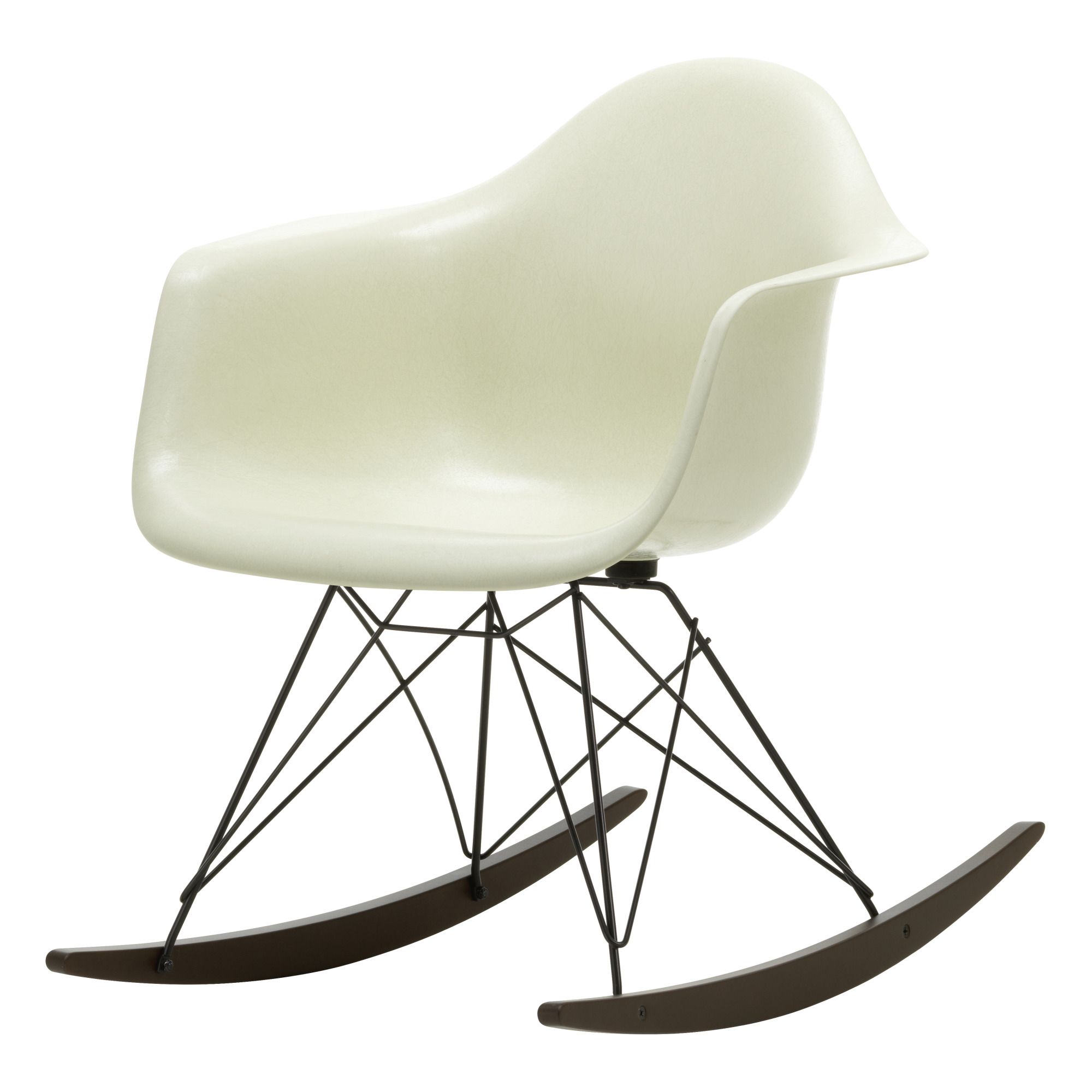 Vitra - Fauteuil RAR Fiberglass - piètement chromé - Charles & Ray Eames - Eames Parchement