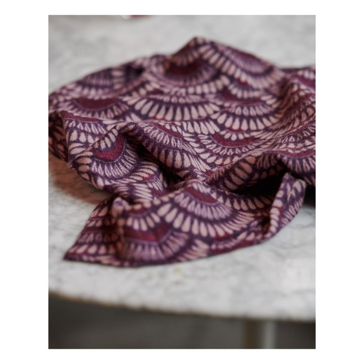Wool and Silk Nursing Shawl and Cotton Swaddle Purple- Product image n°2