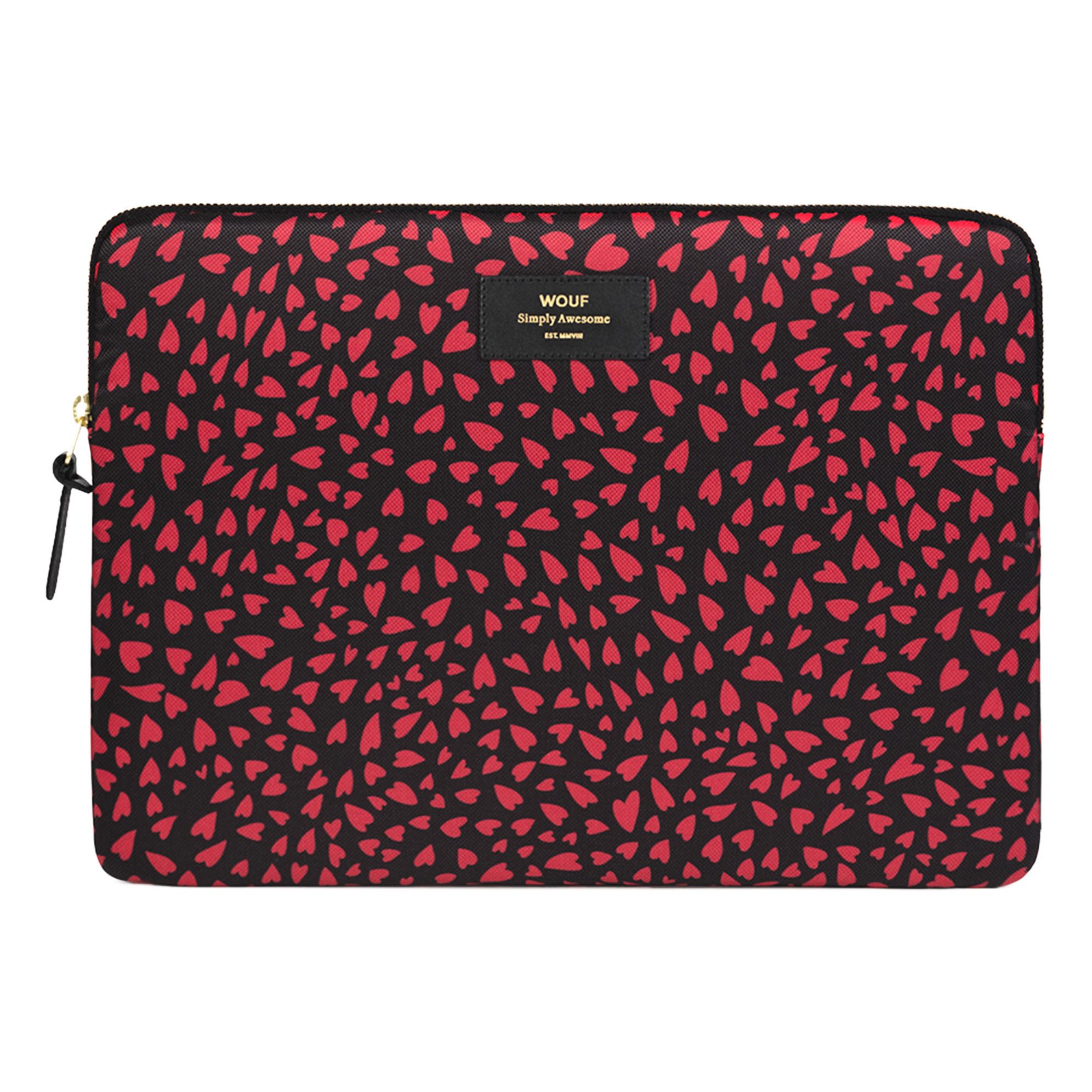 Wouf - Pochette ordinateur 13' Hearts - Rouge