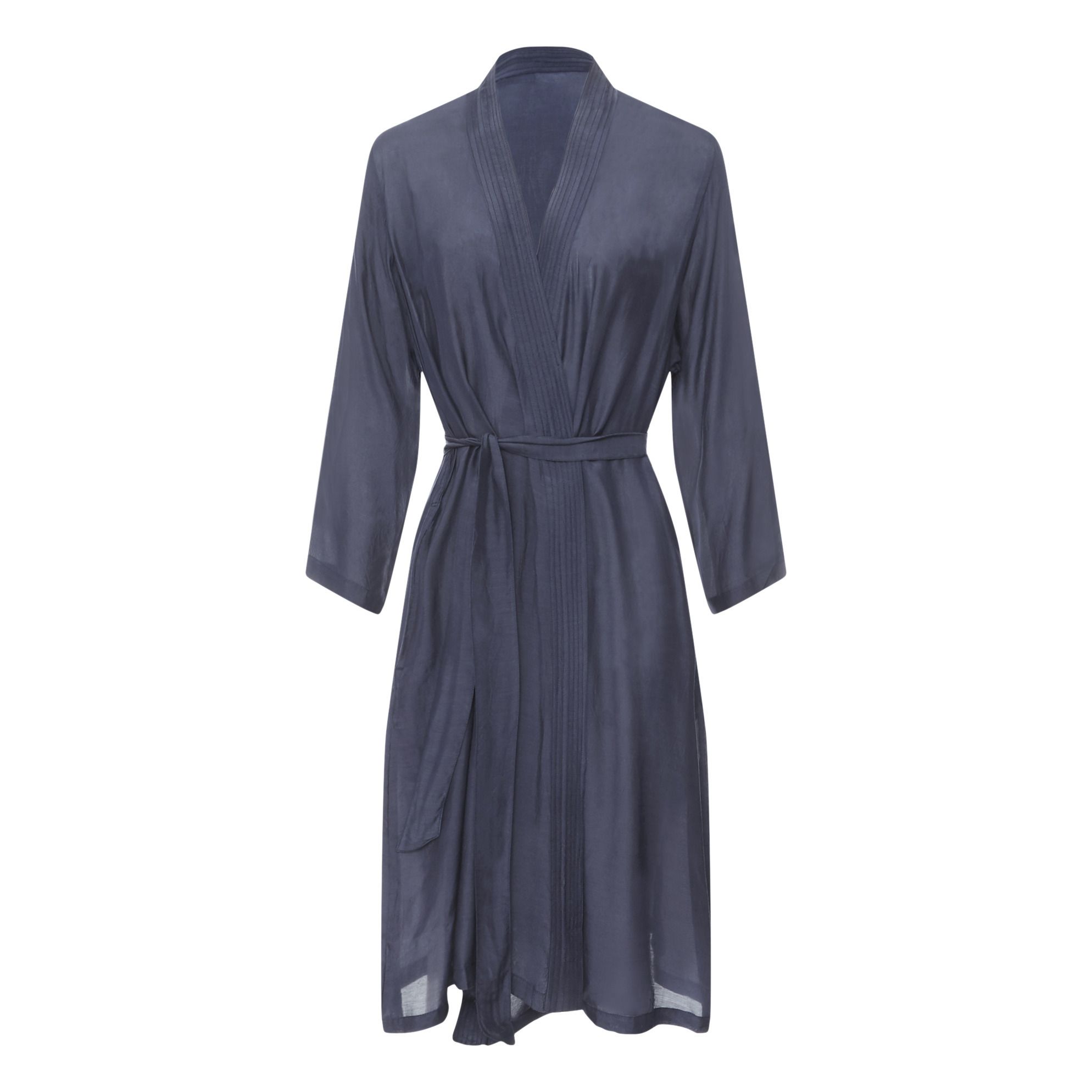 Germaine des prés - Kimono Coton et Soie - Femme - Bleu nuit
