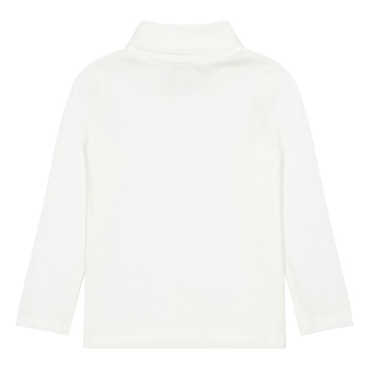 Fine Polo-neck Jumper | White- Product image n°2