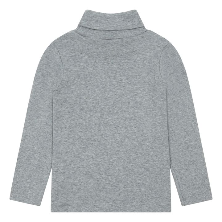 Fine Polo-neck Jumper | Grey- Product image n°2