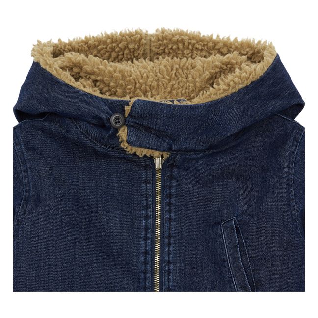 Parka zum Wenden Fell-Optik | Denim Brut