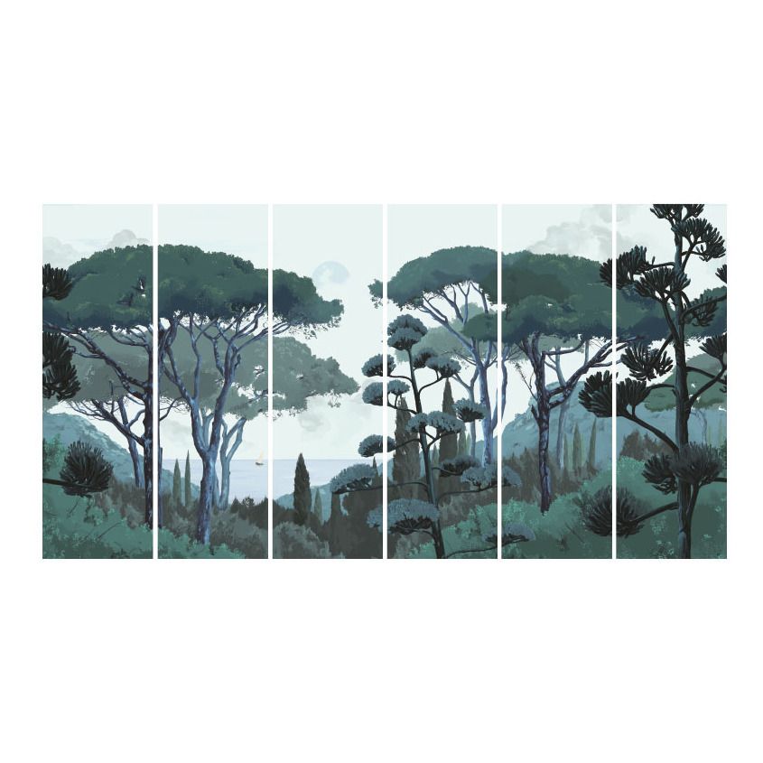 Papermint - Papier-peint Fresque Toscane - 6 lés - Vert