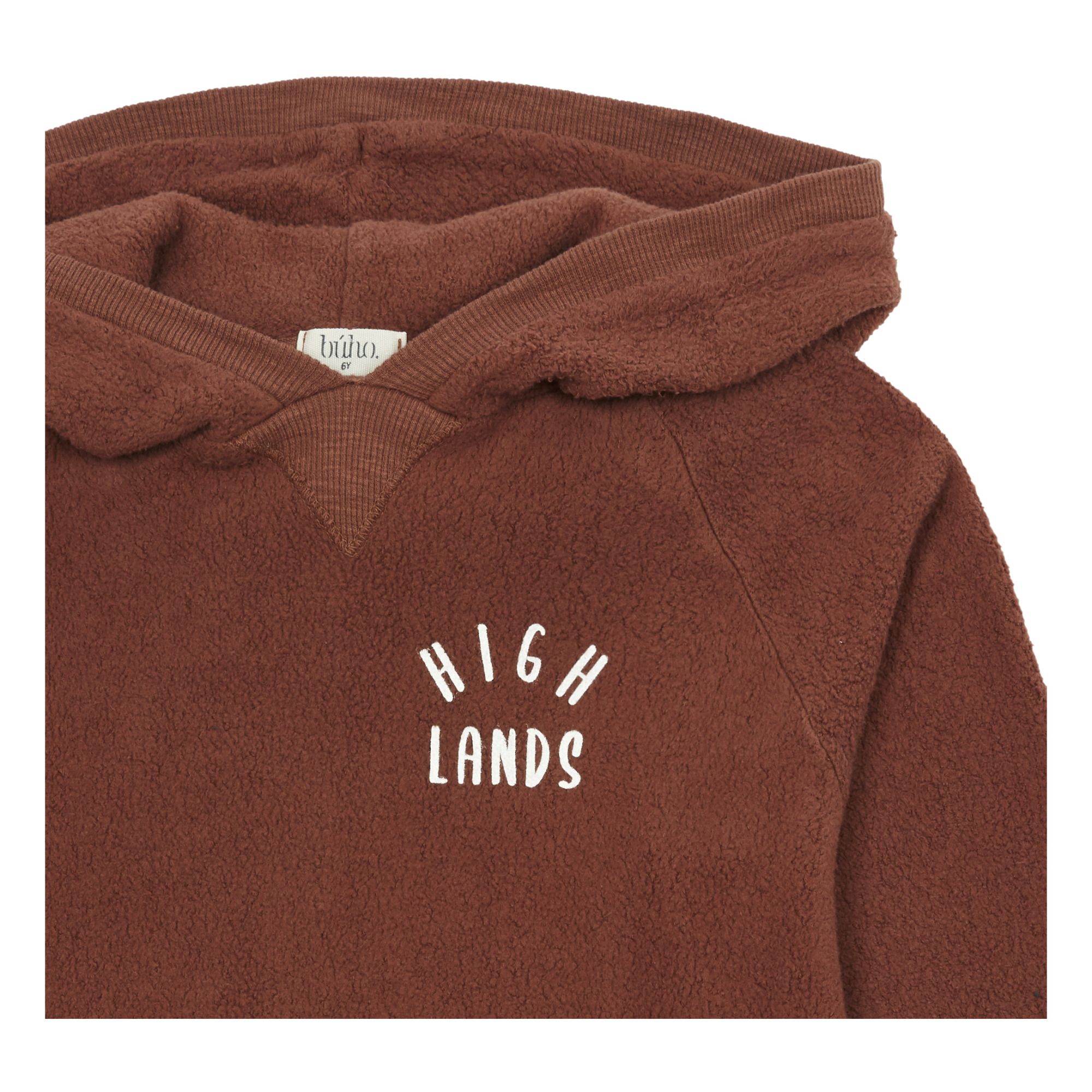 Finn Organic Cotton Terry Cloth Hoodie Rust Búho Fashion