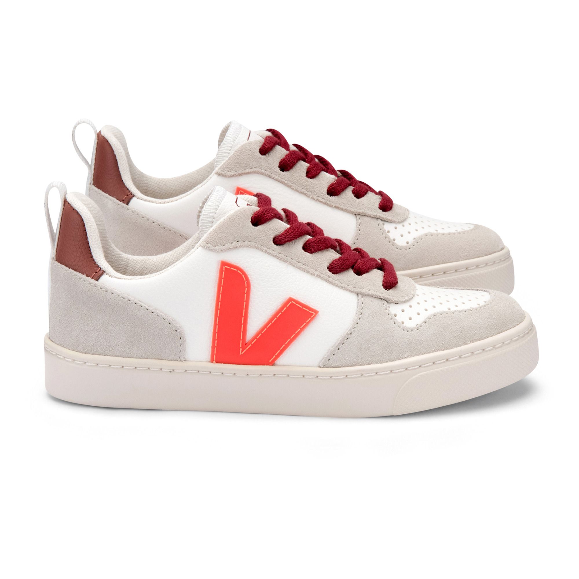 Scarpe da ginnastica in pelle, con lacci V-10 Veja x Bonton Rosa Veja Scarpe  Teenager, Bambino