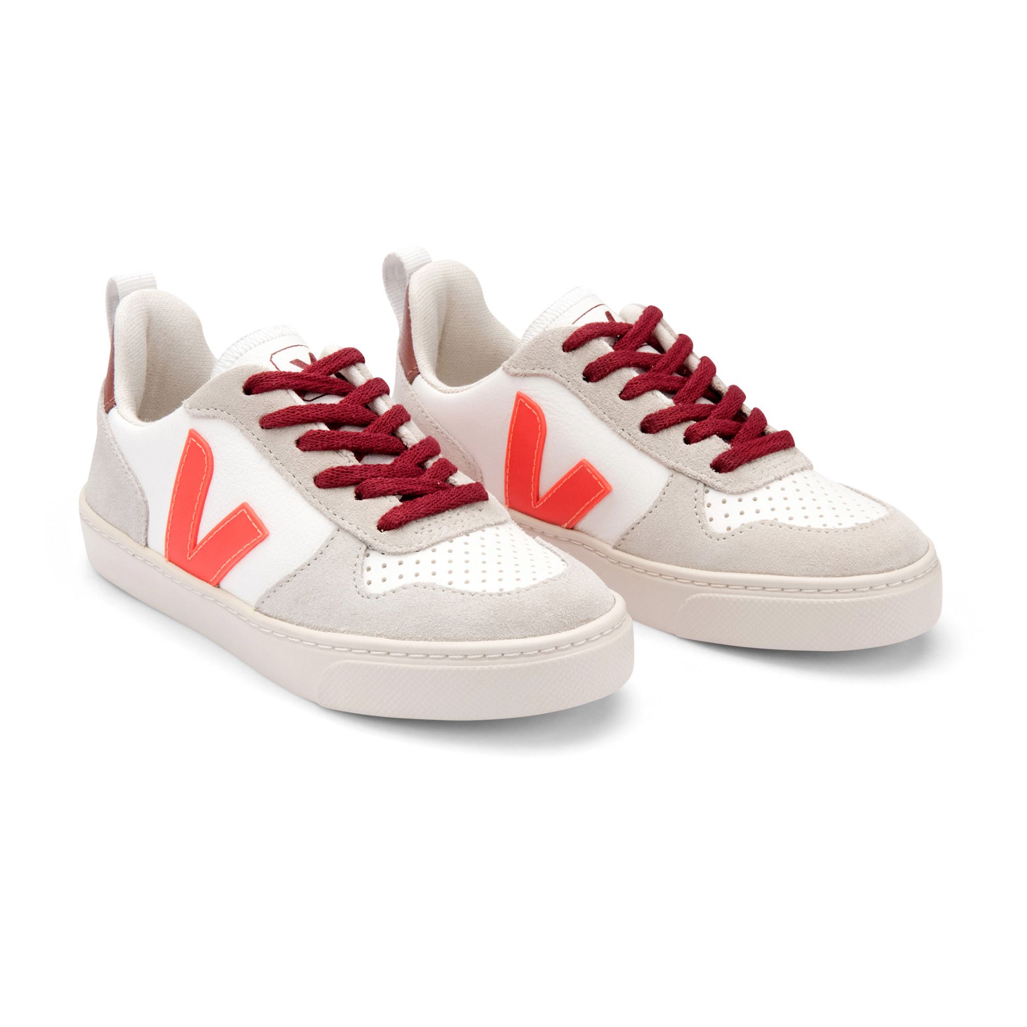 Scarpe da ginnastica in pelle, con lacci V-10 Veja x Bonton Rosa Veja Scarpe  Teenager, Bambino