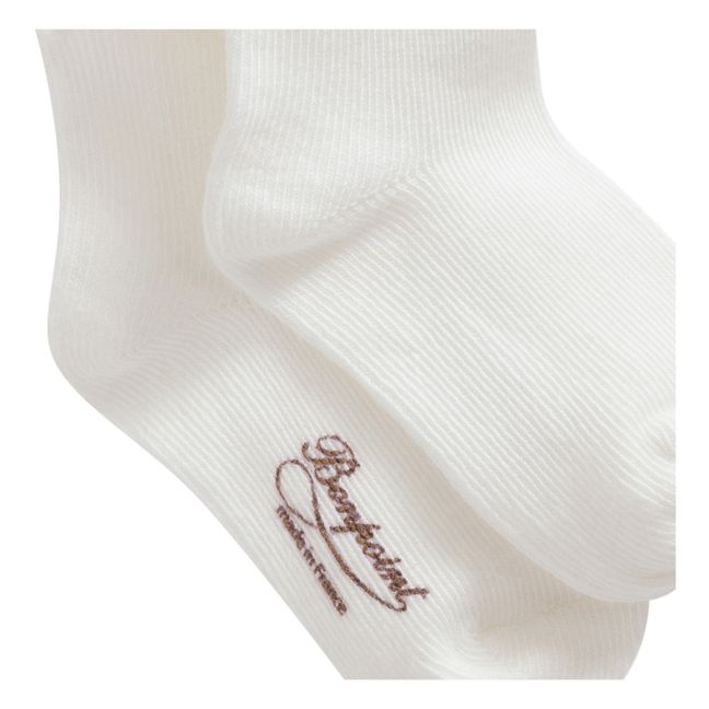 Socken mit Spitze | Weiß