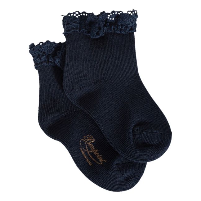 Lace Socks | Navy blue