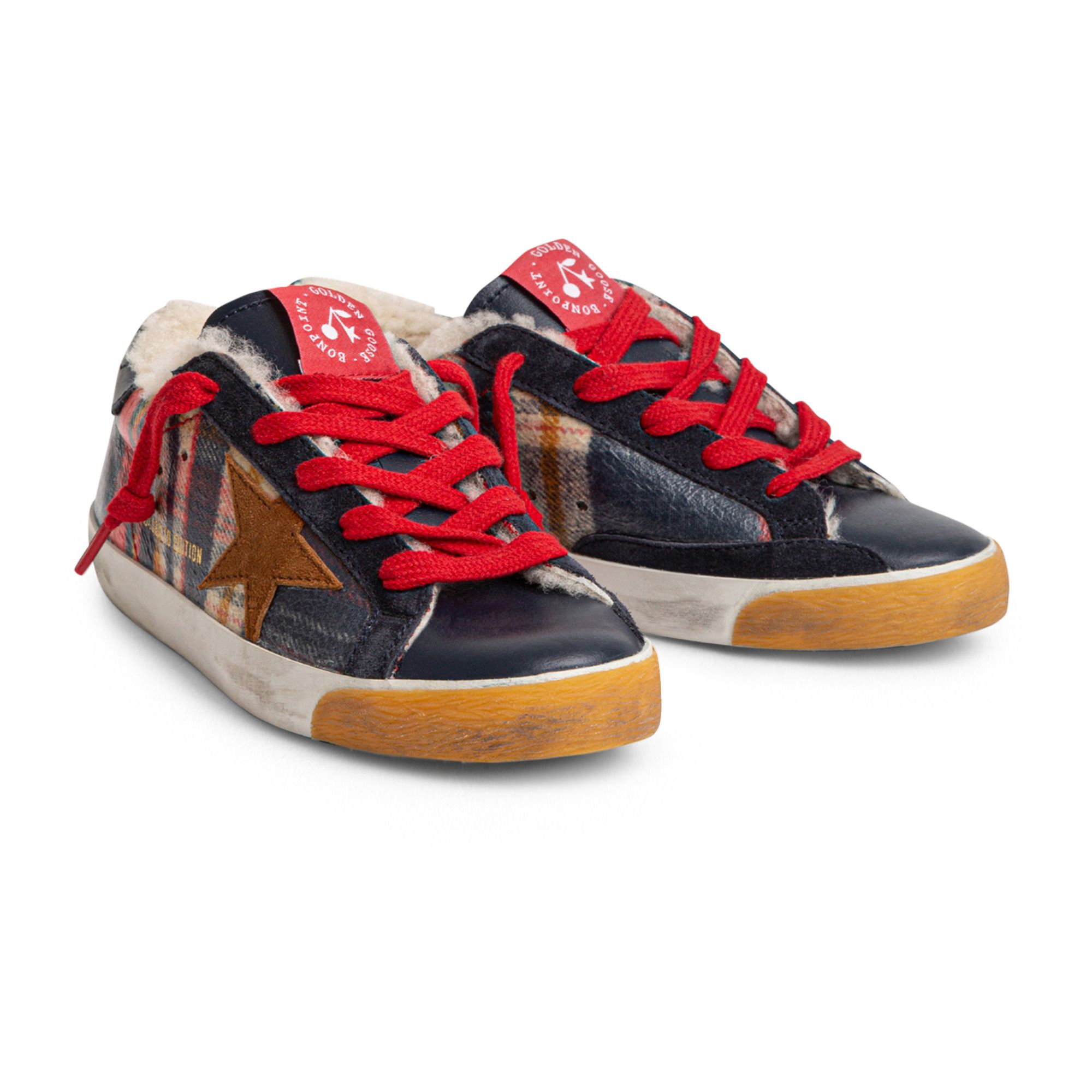 Fur-Lined Trainers - Bonpoint X Golden Goose Navy blue Bonpoint