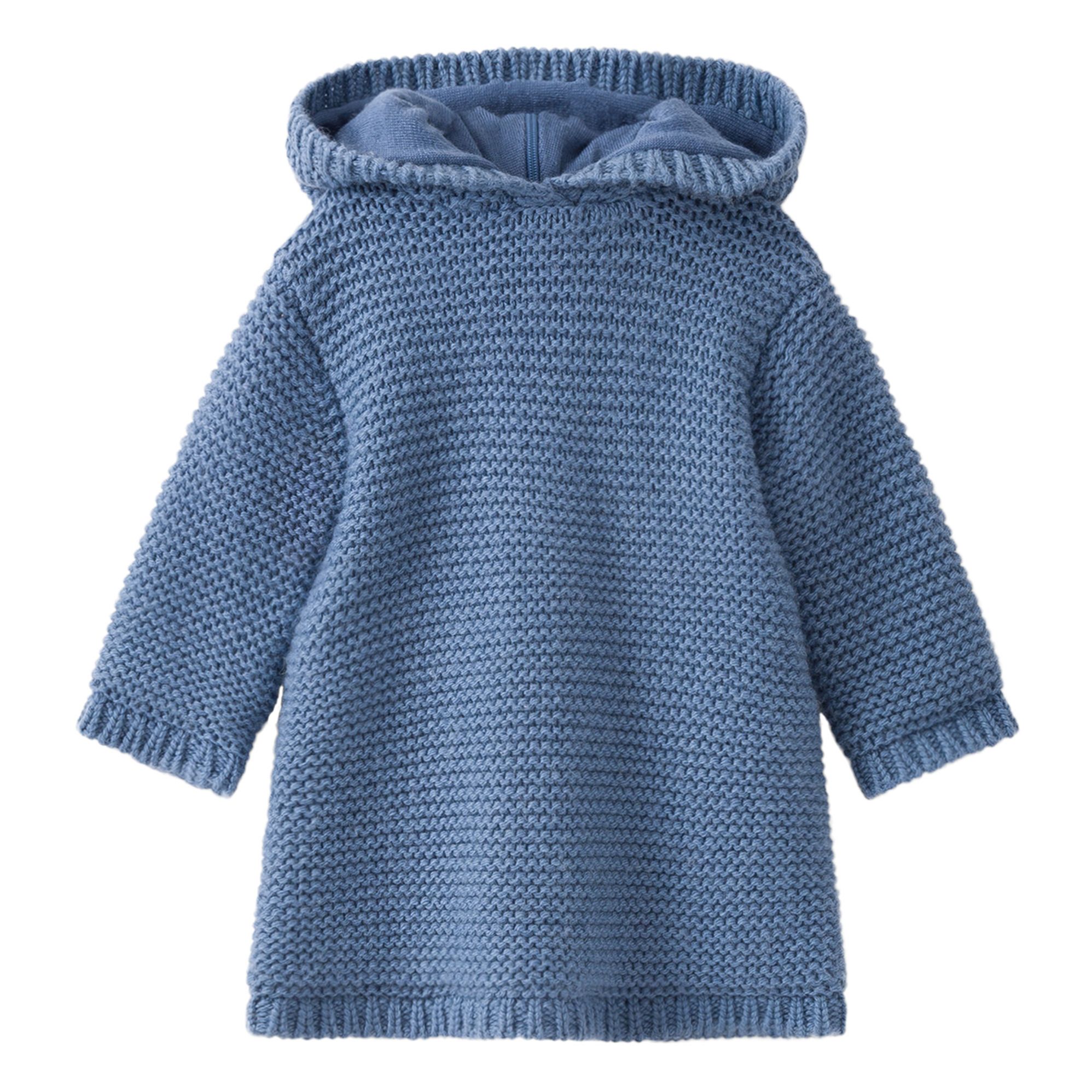 Burnou Bleu Gris Bonpoint Mode Bebe