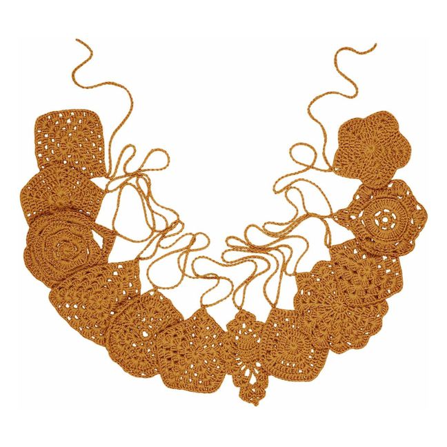 Hand crocheted garland Gold S024