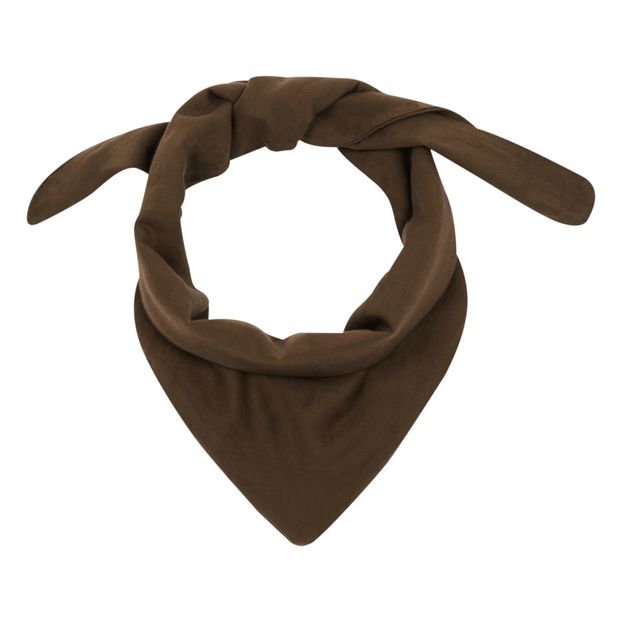 Foulard Menthe Double Gaze Coton Bio Chocolat Poudre Organic Mode