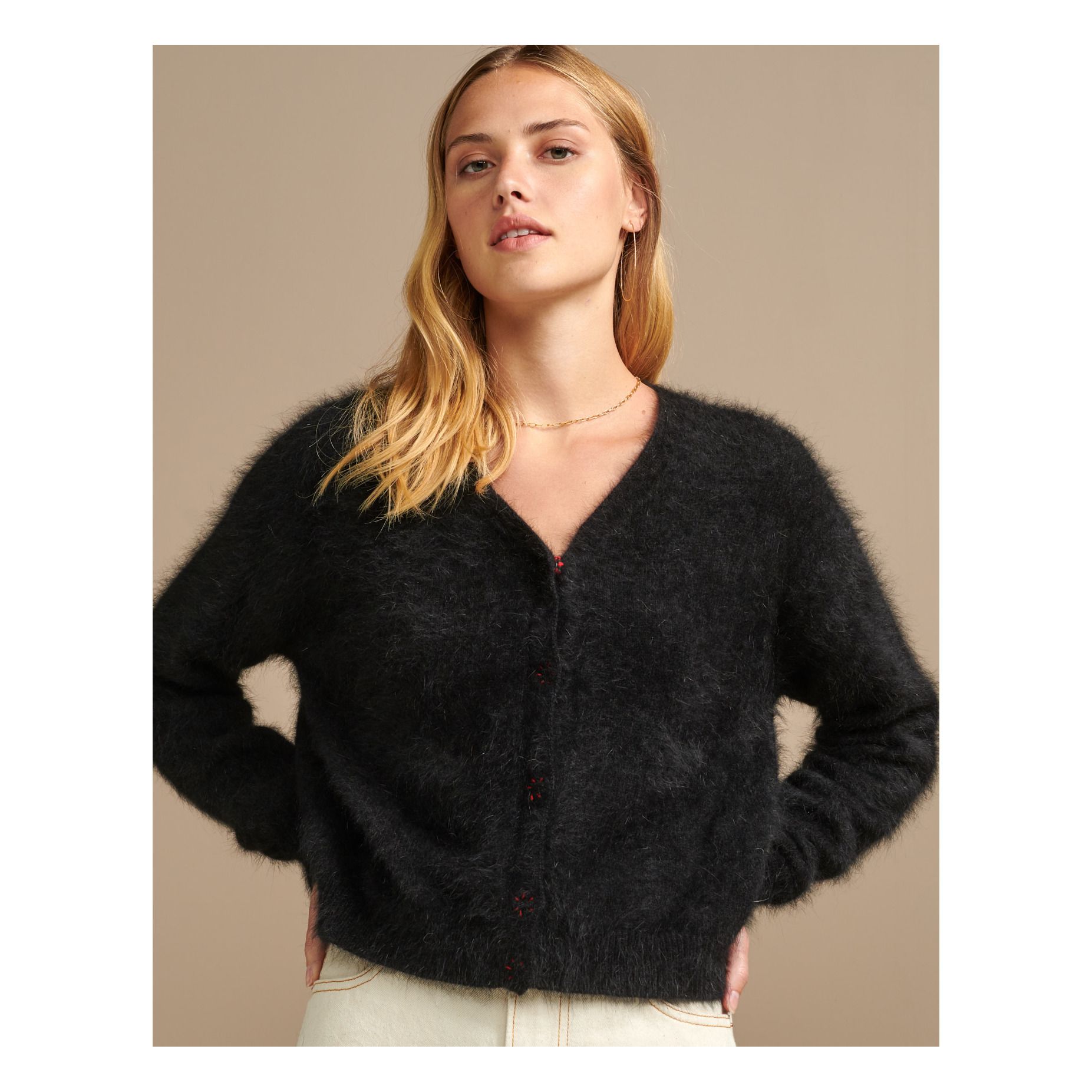 Datam Cardigan, Angora - Women's Collection - Black Bellerose