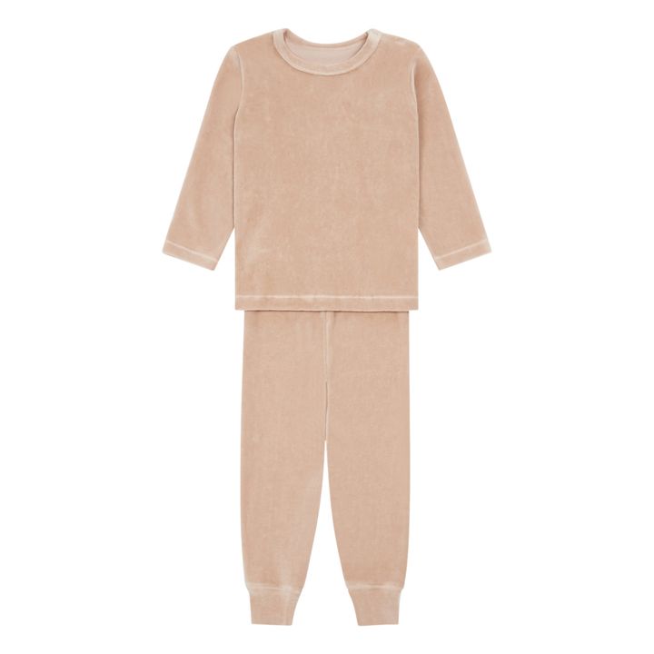 Pyjama Arbousier Velours Coton Bio | Vieux Rose- Image produit n°0