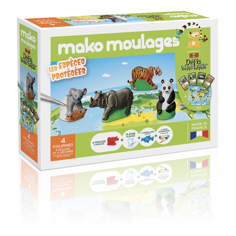 Mako Moulages - Coffret Les espèces protégées - Multicolore