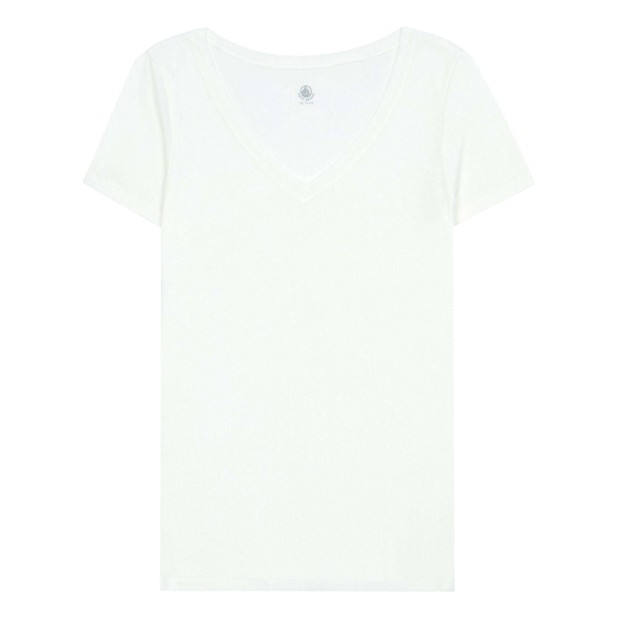 Petit Bateau - T-shirt Côte Légère - Collection Adulte - - Femme - Ecru