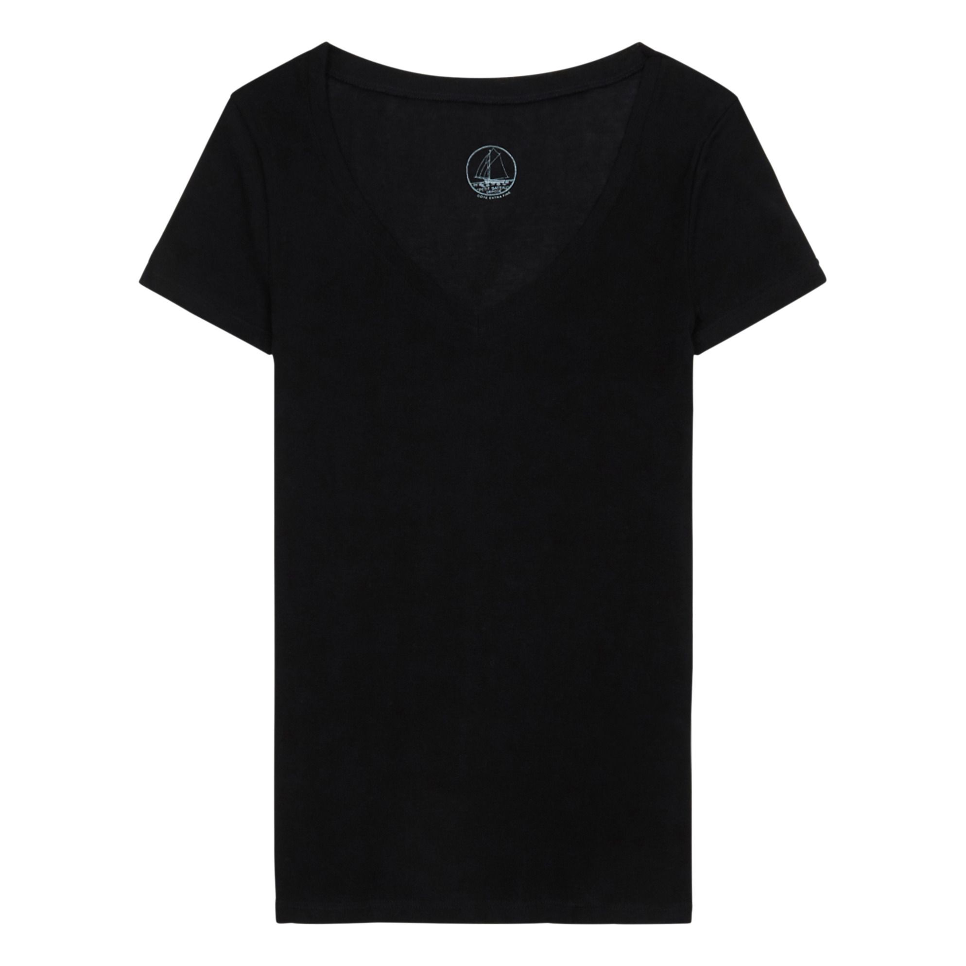 Petit Bateau - T-shirt Côte Légère - Collection Adulte - - Femme - Noir