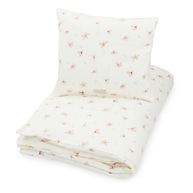 Set di biancheria da letto Windflower in cotone bio | Crema