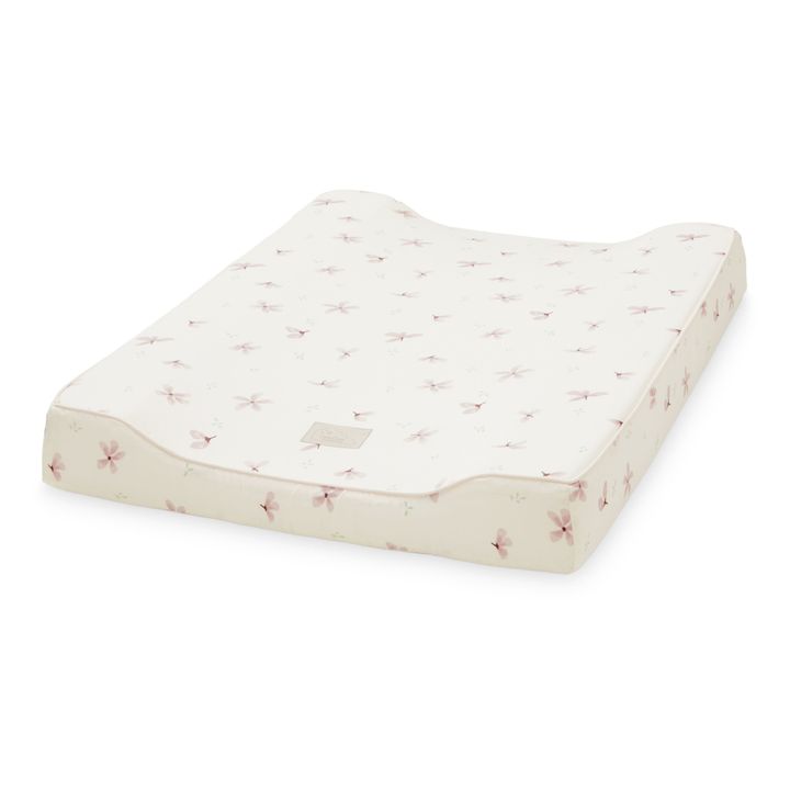 Windflower Organic Cotton Changing Mat Cover  | Cream- Product image n°1