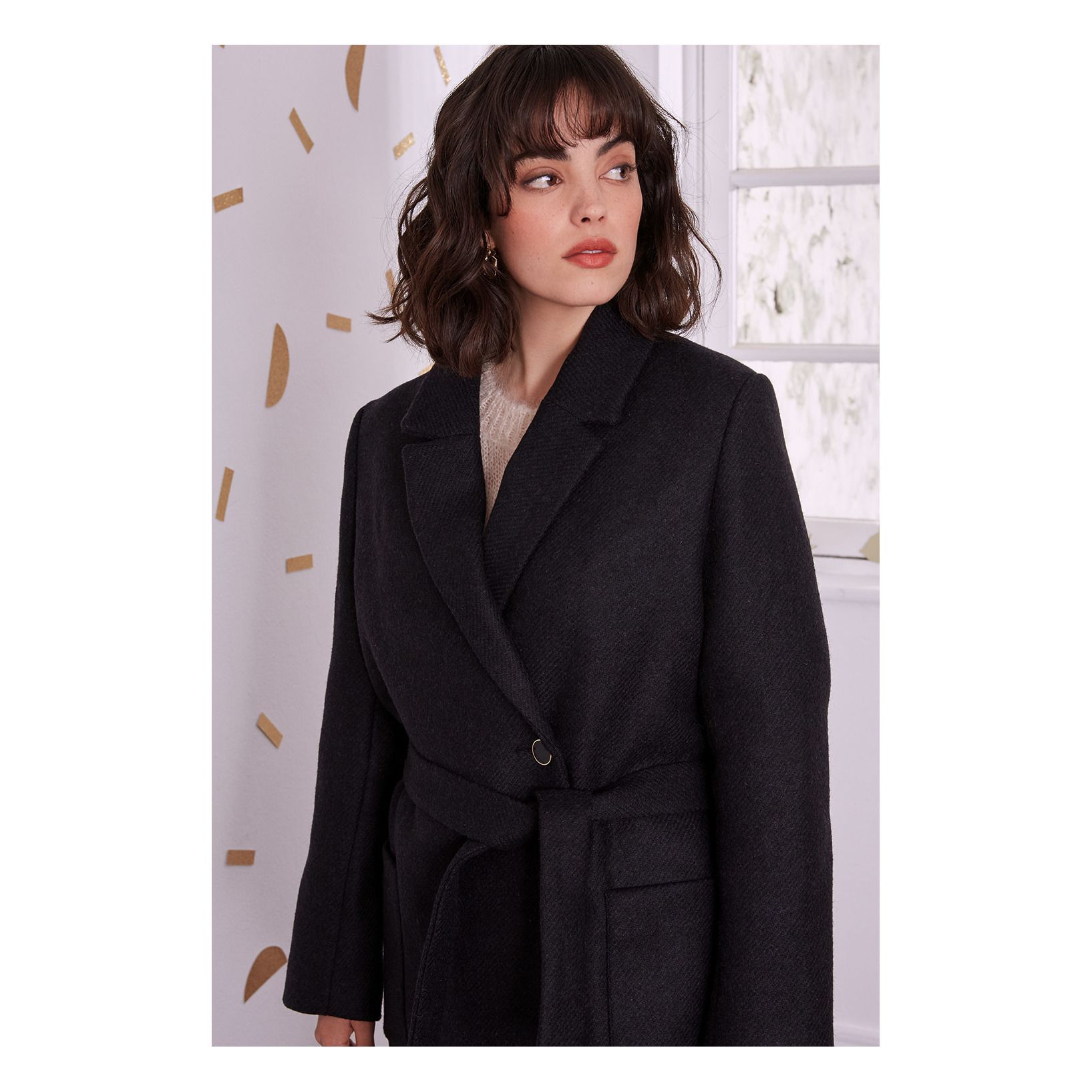 Nola Wool Coat Black