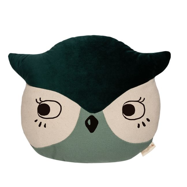 Owl Cushion | Pale green