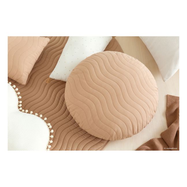 Cuscino rotondo Sitges in cotone bio | Nude
