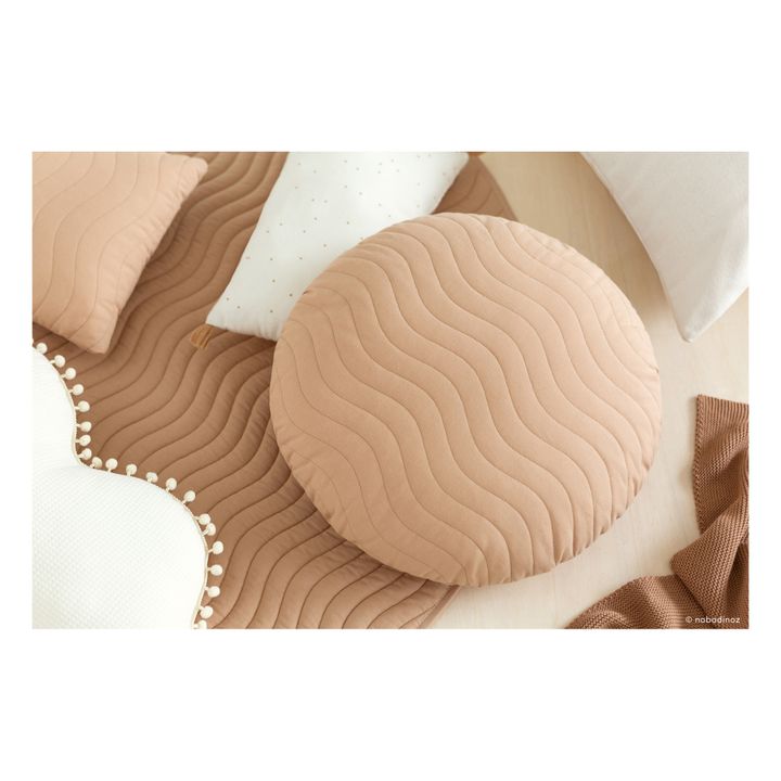 Cojín redondo Sitges de algodón orgánico | Nude- Imagen del producto n°1