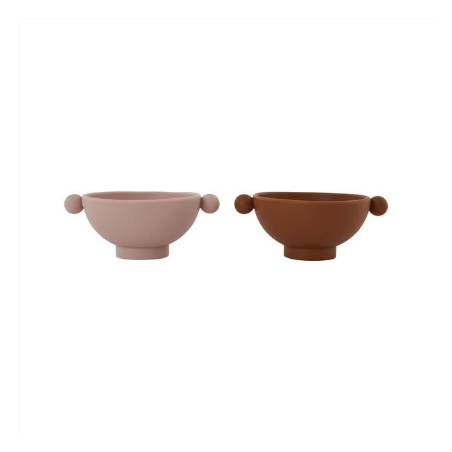Inka Silicone Bowl - Set of 2 Pink