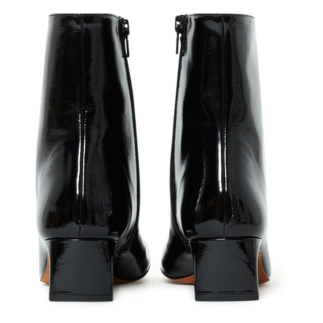 Monica Varnished Ankle Boots  | Black