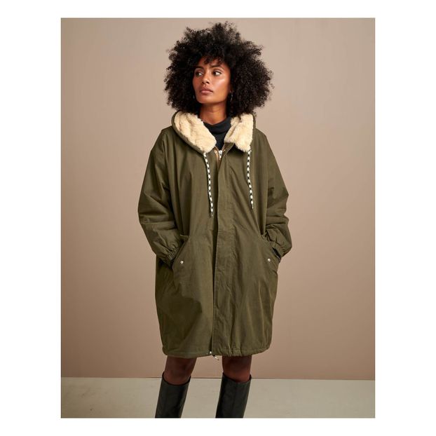 Parka Laos Collection Femme Vert olive Bellerose Mode Adulte Parka Laos Collection Femme Vert olive Bellerose Mode Adulte