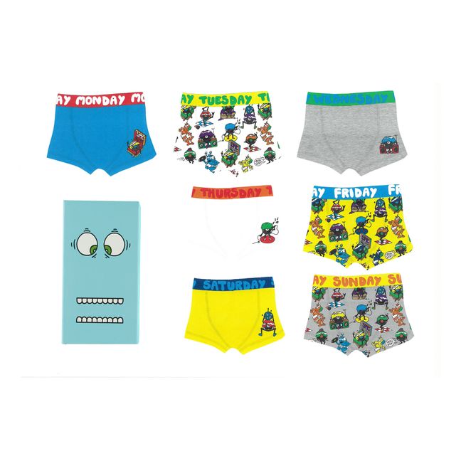Day of the Week Boxers, Organic Cotton Blue