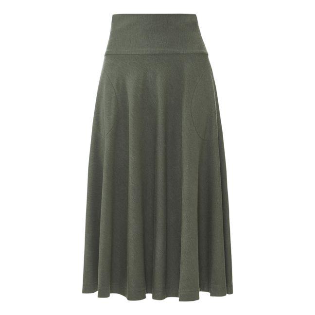Etoile Jersey Wool Skirt  Chrome green